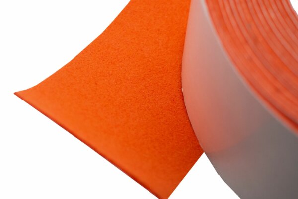 Оранжевая фетровая самоклеящаяся лента для пластиковых выгонок S162