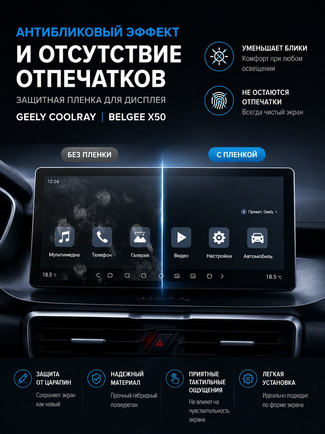 Пленка интерьера GEELY Coolray — фото 2