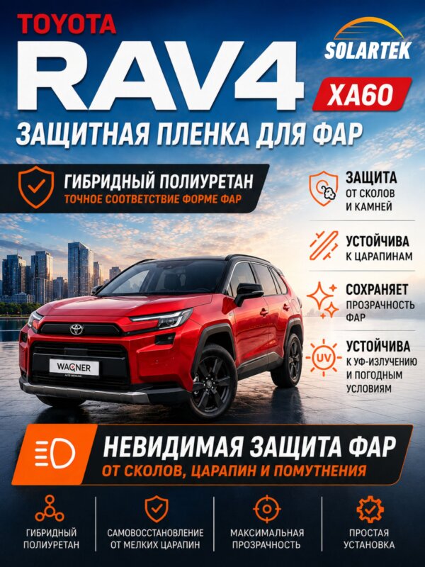 Защитная пленка на фары Toyota Rav4 Xa60