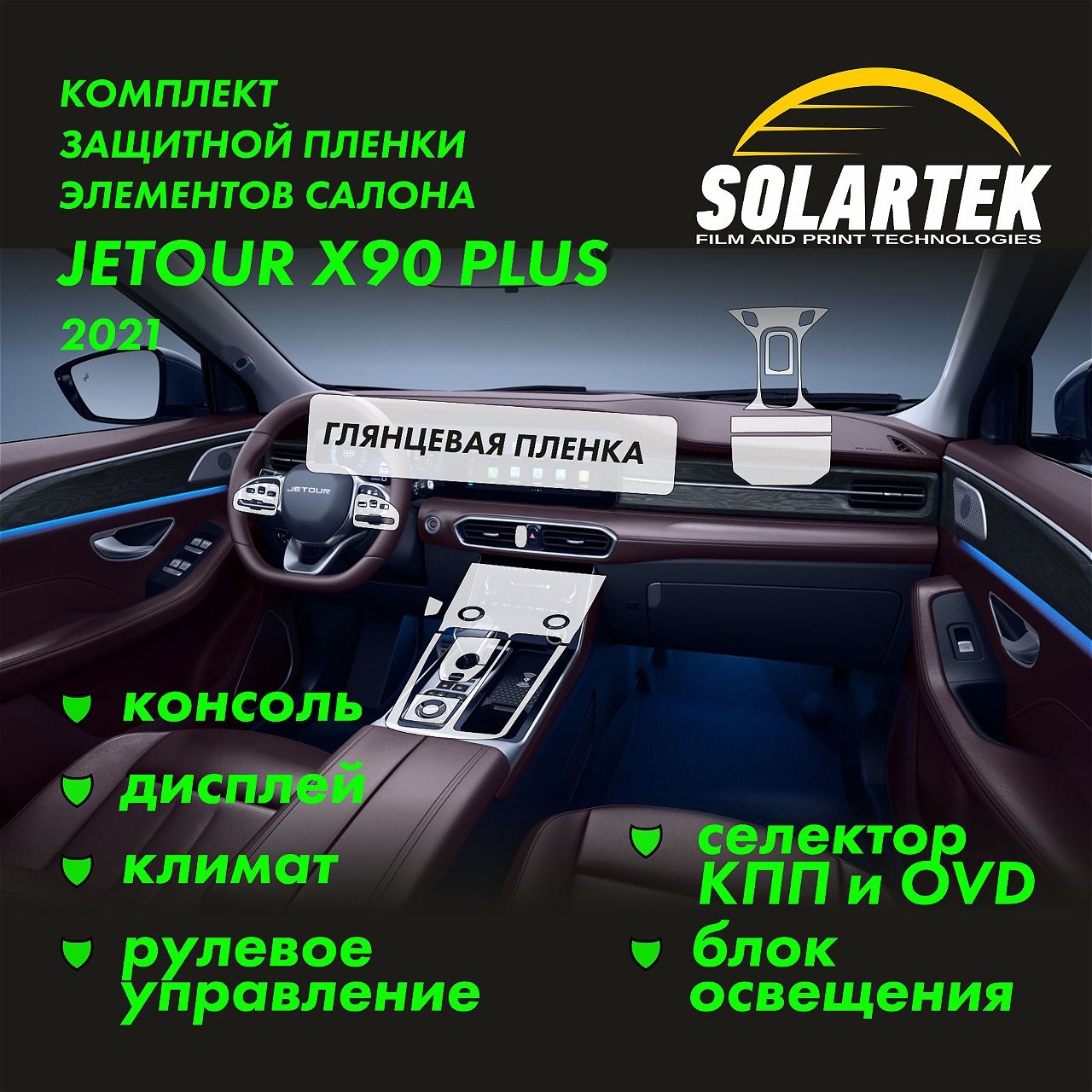 Пленка интерьера JETOUR X90 2021