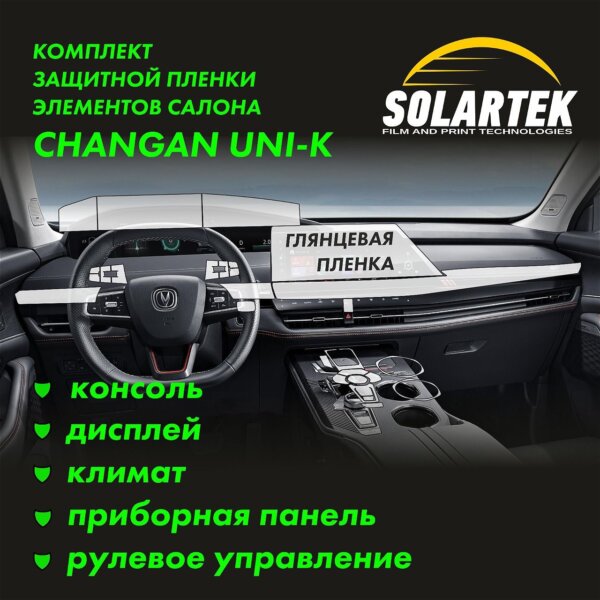 CHANGAN UNI-K — глянцевая пленка интерьера
