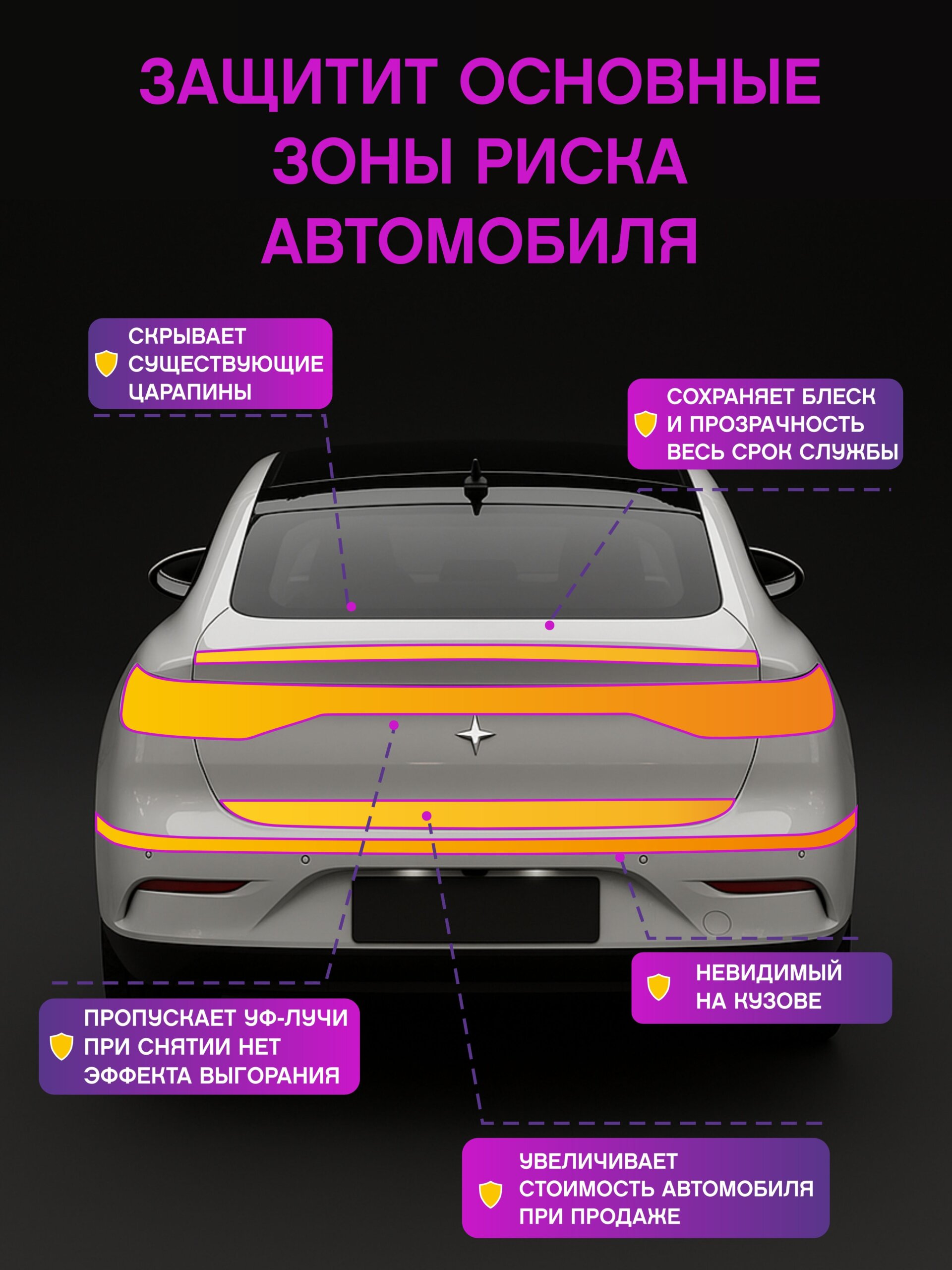 Пленка на фары 100×30 см — фото 2