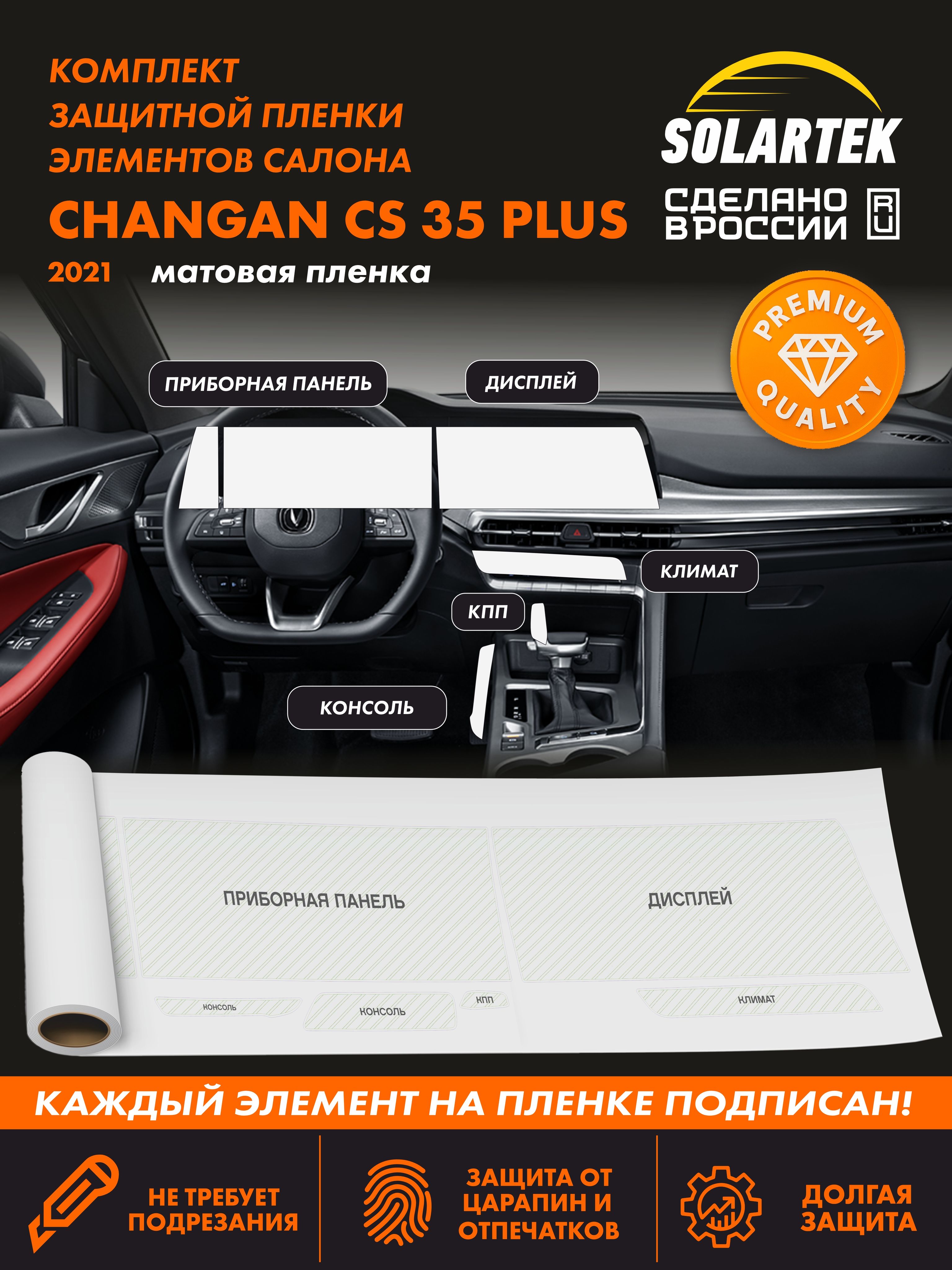 Пленка интерьера CHANGAN CS35 Plus 2021 New Premium